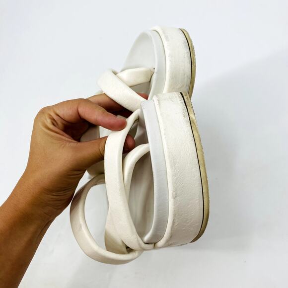 Dries Van Noten White Leather Platform Sneakers - Picture 6 of 7